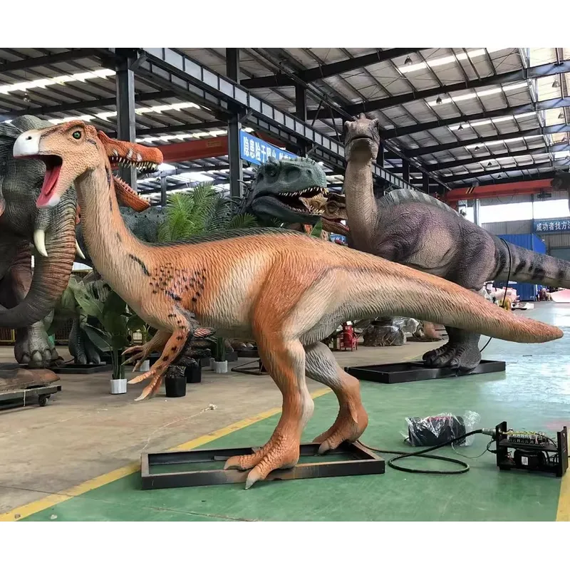 Outdoor Adventure Educator - Animated Dinosaur Fiberglass Steel Statue Resin