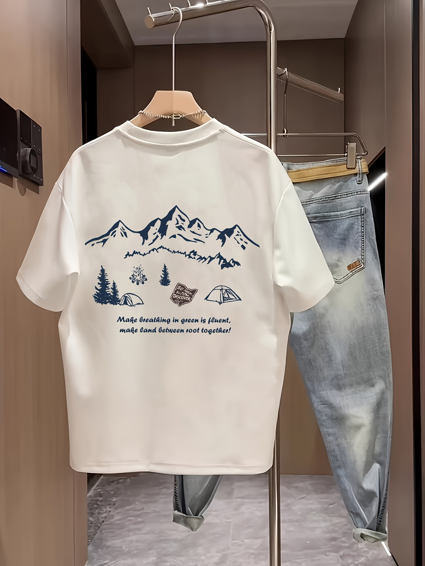 Men's 100% Cotton Casual Short - огляд і ціна Outdoor Adventure Quotes Short