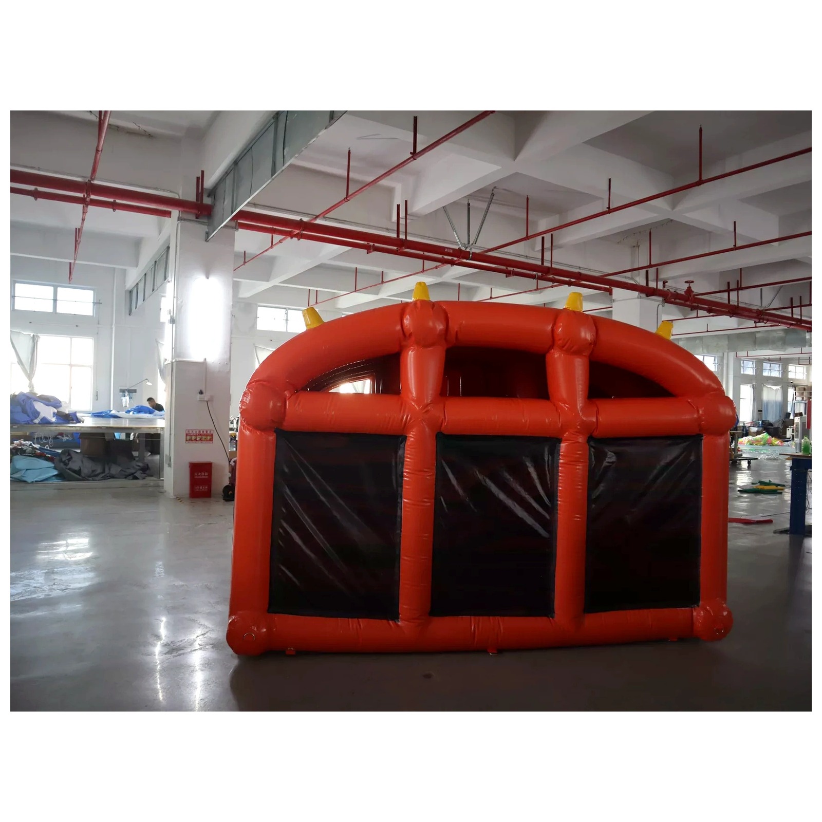 Large Orange Inflatable Maze 3 - огляд і ціна Outdoor Adventure Rentals