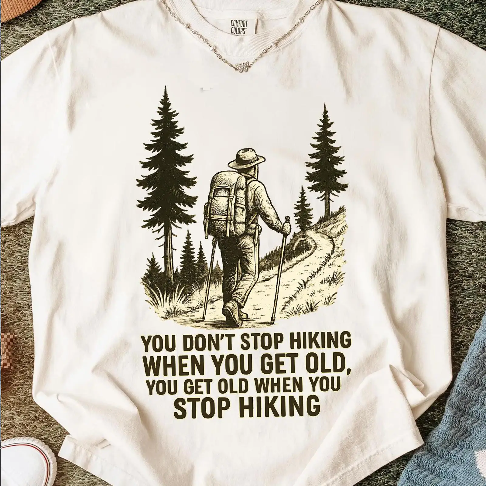 You Don't Stop Hiking When Get - огляд і ціна Outdoor Adventure Quotes Short