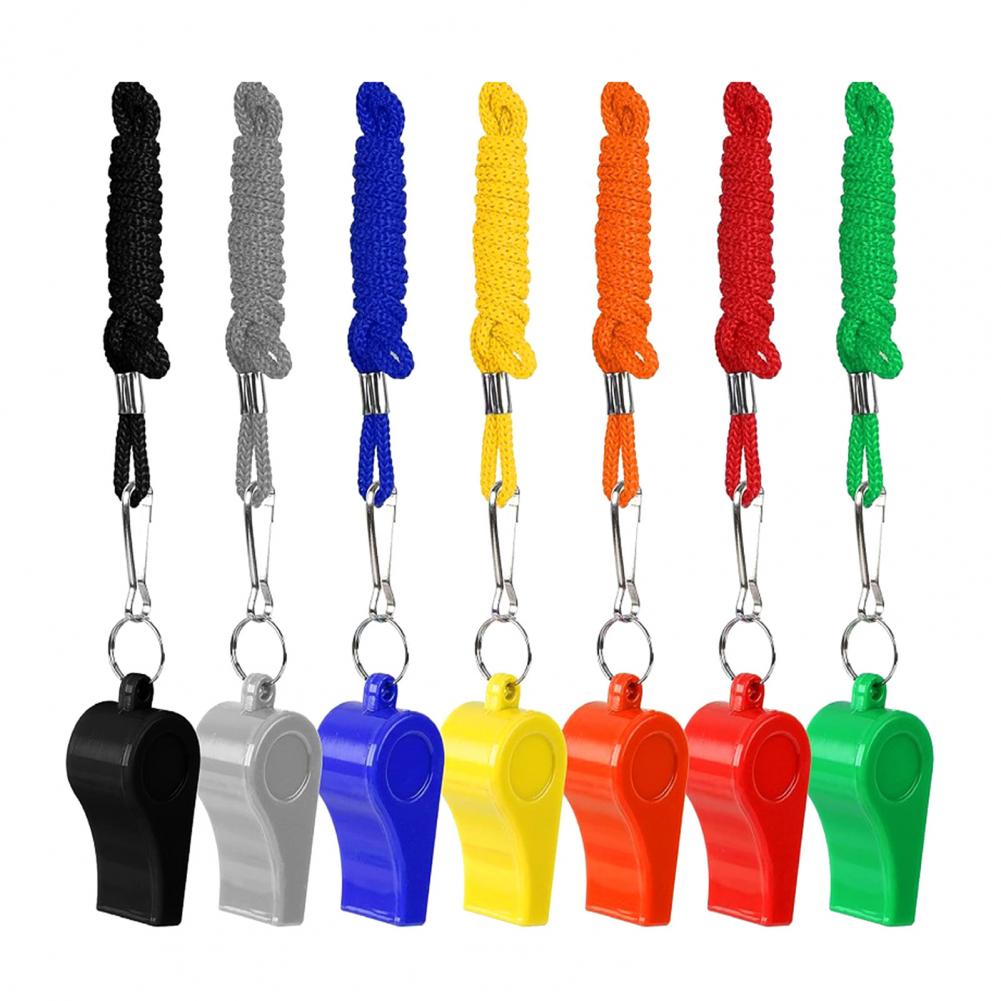 10Pcs Plastic Whistles with La - огляд і ціна Emergency Whistle Pea