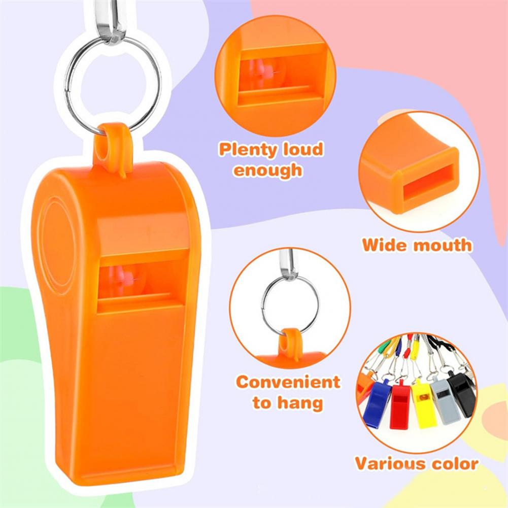 10Pcs Plastic Whistles with La - огляд і ціна Emergency Whistle Pea
