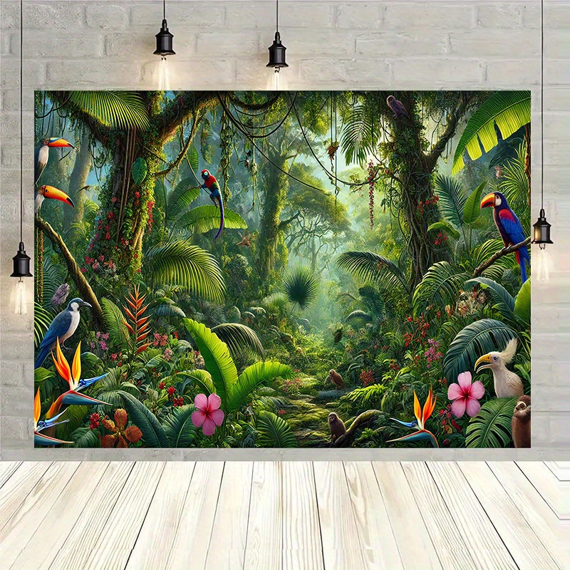 1pc Jungle Adventure Backgroun - огляд і ціна Outdoor Adventure Birthday Party